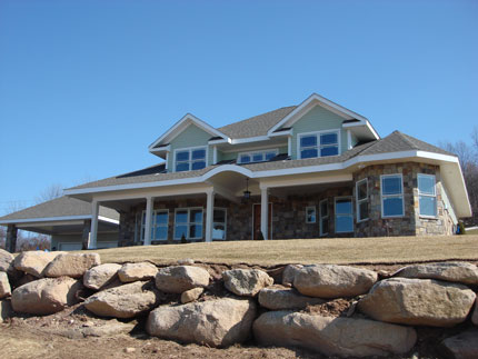 A custom natural stone home in Glastonbury, CT